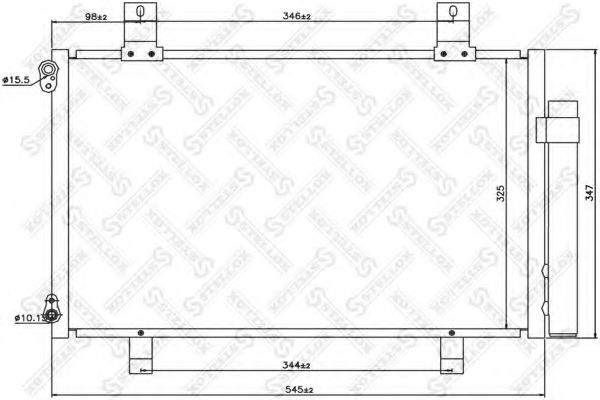 Конденсатор, кондиционер STELLOX 10-45567-SX