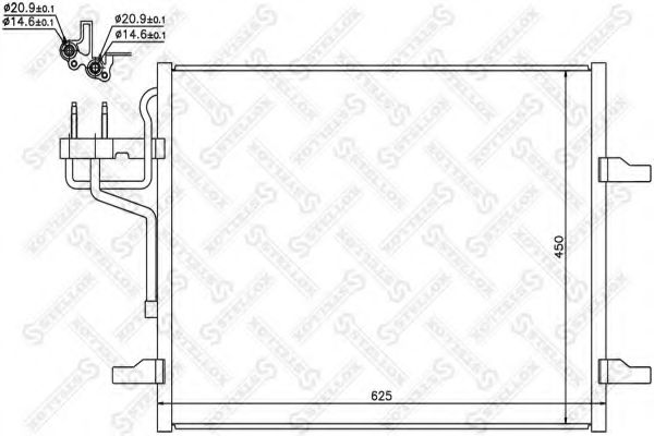 Конденсатор, кондиционер STELLOX 10-45734-SX