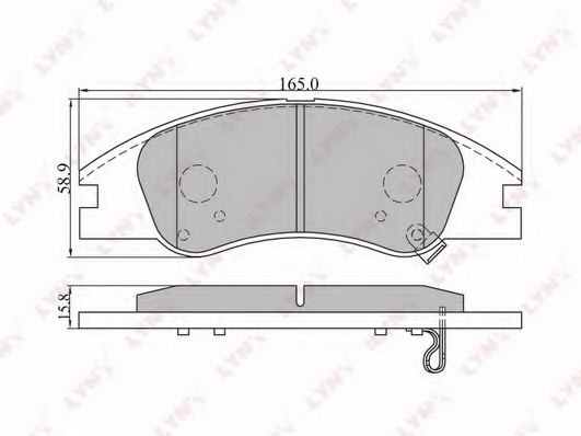 Комплект тормозных колодок, дисковый тормоз LYNXauto BD-4402