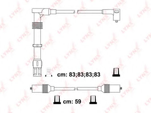 Комплект проводов зажигания LYNXauto SPC8045