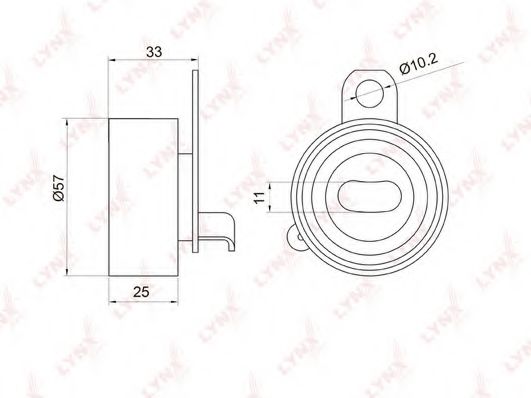 Натяжной ролик, ремень ГРМ LYNXauto PB-1067