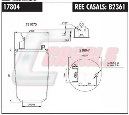 Кожух пневматической рессоры FA1 17804