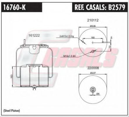Кожух пневматической рессоры CASALS B2579