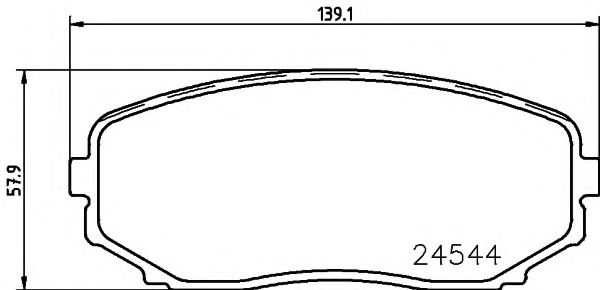 Комплект тормозных колодок, дисковый тормоз HELLA PAGID 8DB 355 013-251