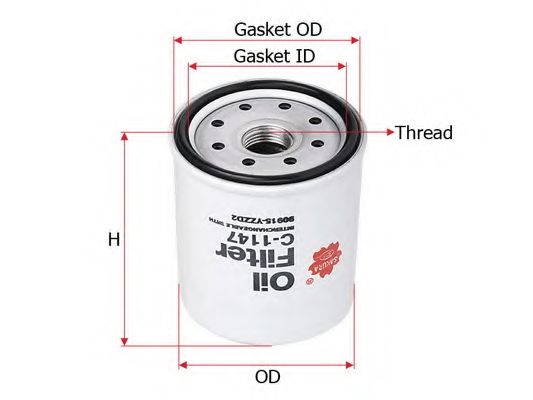 Масляный фильтр SAKURA  Automotive C-1147