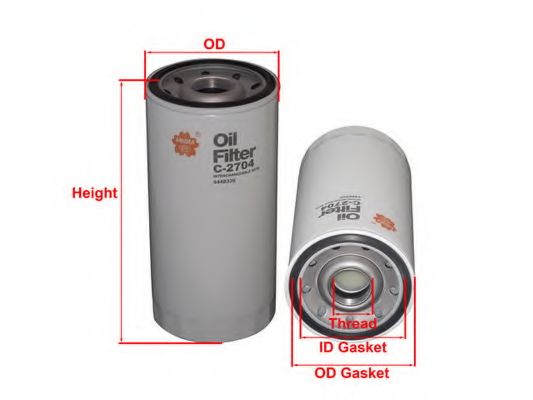 Масляный фильтр SAKURA  Automotive C-2704