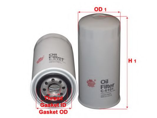Масляный фильтр SAKURA  Automotive C-6101