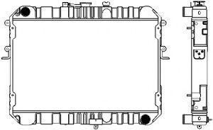 Радиатор, охлаждение двигателя SAKURA  Automotive 1161-0302