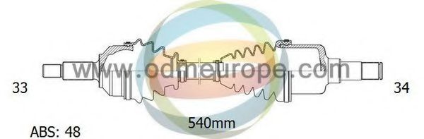 Приводной вал ODM-MULTIPARTS 18-002131