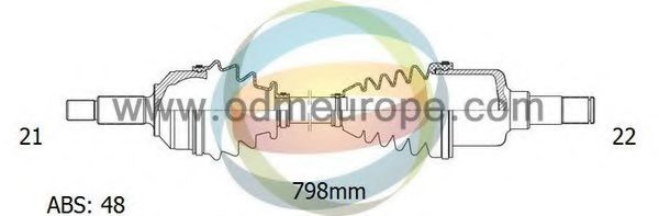 Приводной вал ODM-MULTIPARTS 18-162081