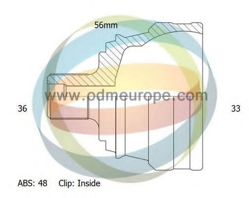 Шарнирный комплект, приводной вал ODM-MULTIPARTS 12-151676