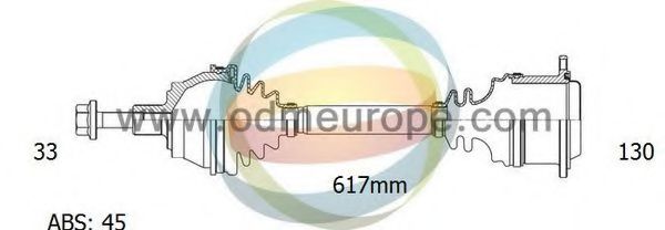 Приводной вал ODM-MULTIPARTS 18-212621