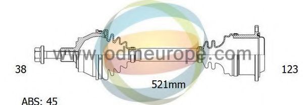 Приводной вал ODM-MULTIPARTS 18-213131