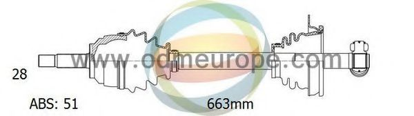 Приводной вал ODM-MULTIPARTS 18-291361