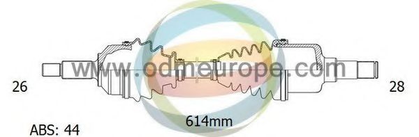 Приводной вал ODM-MULTIPARTS 18-121041