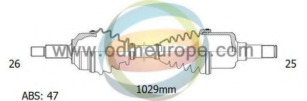 Приводной вал ODM-MULTIPARTS 18-222071