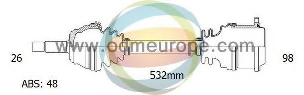 Приводной вал ODM-MULTIPARTS 18-093121