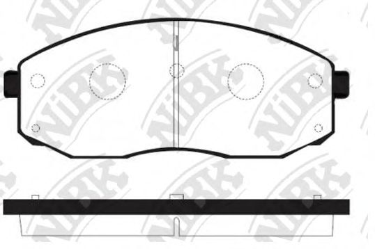 Комплект тормозных колодок, дисковый тормоз NiBK PN0601