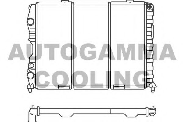 Радиатор, охлаждение двигателя AUTOGAMMA 100029