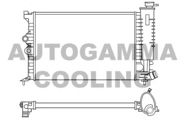 Радиатор, охлаждение двигателя AUTOGAMMA 100199
