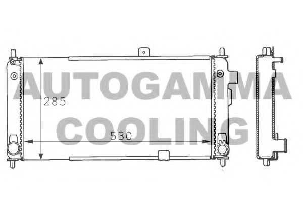 Радиатор, охлаждение двигателя AUTOGAMMA 100661