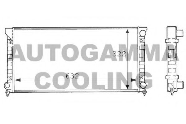 Радиатор, охлаждение двигателя AUTOGAMMA 101072