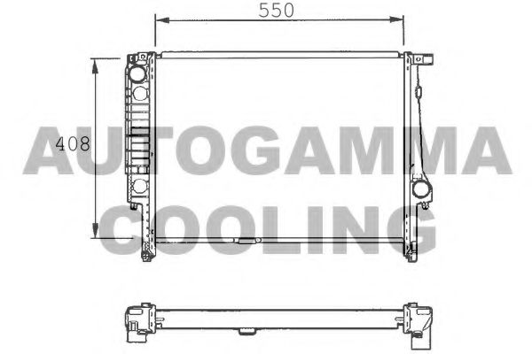 Радиатор, охлаждение двигателя AUTOGAMMA 101368