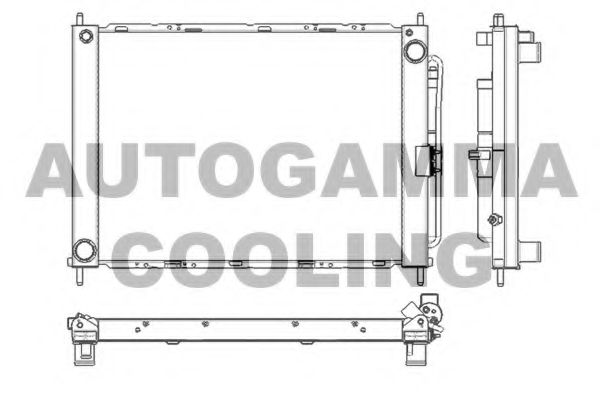 Радиатор, охлаждение двигателя AUTOGAMMA 104017B