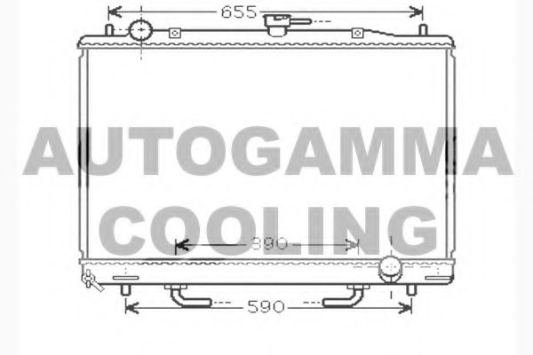 Радиатор, охлаждение двигателя AUTOGAMMA 104293