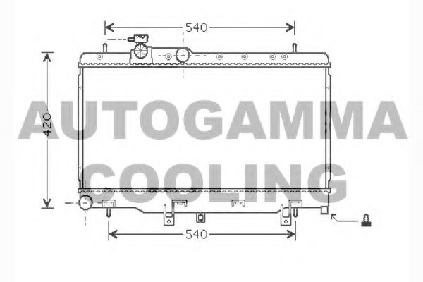 Радиатор, охлаждение двигателя AUTOGAMMA 104475