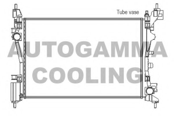 Радиатор, охлаждение двигателя AUTOGAMMA 105439