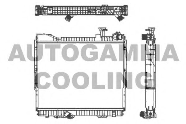Радиатор, охлаждение двигателя AUTOGAMMA 105488