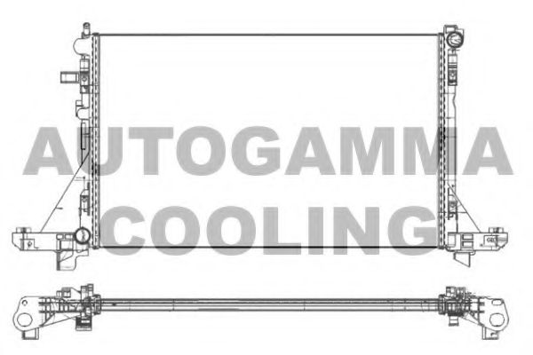 Радиатор, охлаждение двигателя AUTOGAMMA 107109