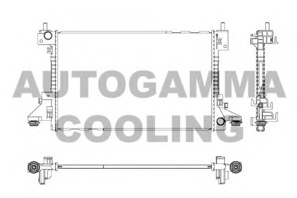 Радиатор, охлаждение двигателя AUTOGAMMA 107328