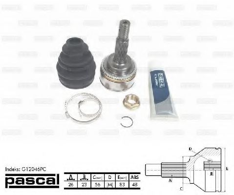 Шарнирный комплект, приводной вал PASCAL G12046PC