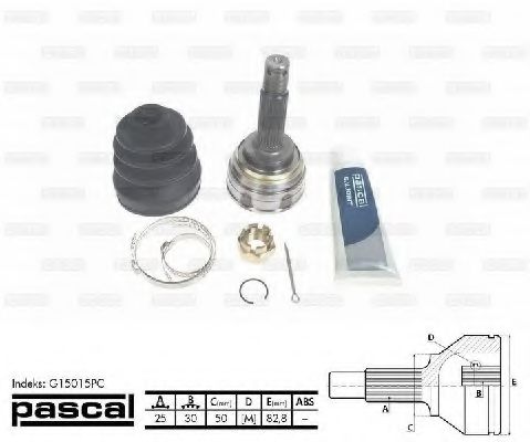 Шарнирный комплект, приводной вал PASCAL G15015PC
