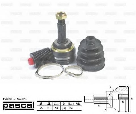 Шарнирный комплект, приводной вал PASCAL G15026PC