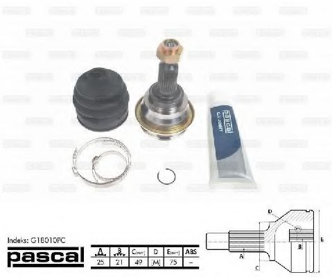 Шарнирный комплект, приводной вал PASCAL G18010PC