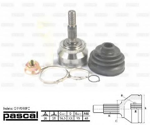 Шарнирный комплект, приводной вал PASCAL G1V010PC