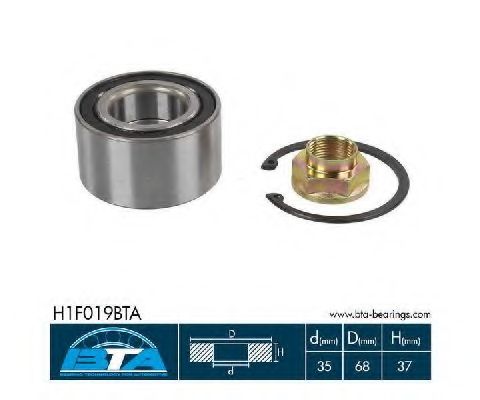 Комплект подшипника ступицы колеса BTA H1F019BTA