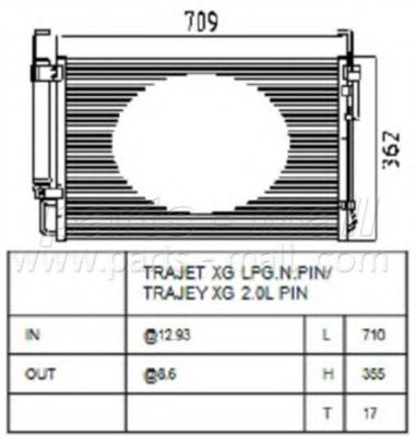 Конденсатор, кондиционер PARTS-MALL PXNCA-017