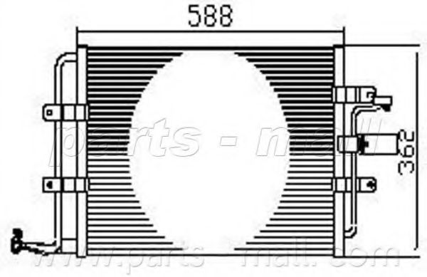 Конденсатор, кондиционер PARTS-MALL PXNCX-075T