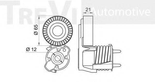 Натяжная планка, поликлиновой ремень BERTOLOTTI 94063
