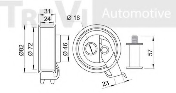 Натяжной ролик, ремень ГРМ BERTOLOTTI 70206
