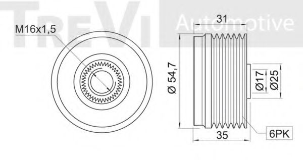 Механизм свободного хода генератора BERTOLOTTI 56311