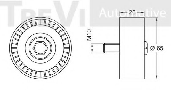 Паразитный / ведущий ролик, поликлиновой ремень TREVI AUTOMOTIVE A1780