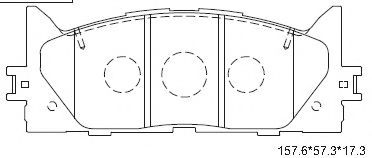 Комплект тормозных колодок, дисковый тормоз ASIMCO KD2765