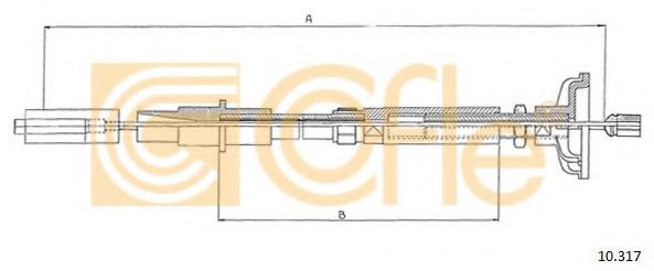 Трос, управление сцеплением COFLE 10317