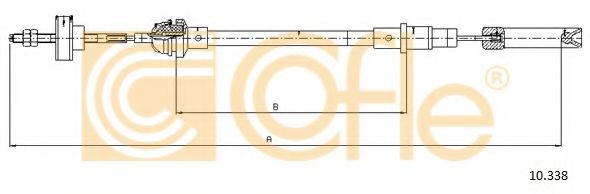 Трос, управление сцеплением COFLE 10.338