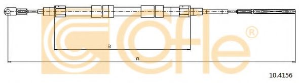 Трос, стояночная тормозная система COFLE 10.4156